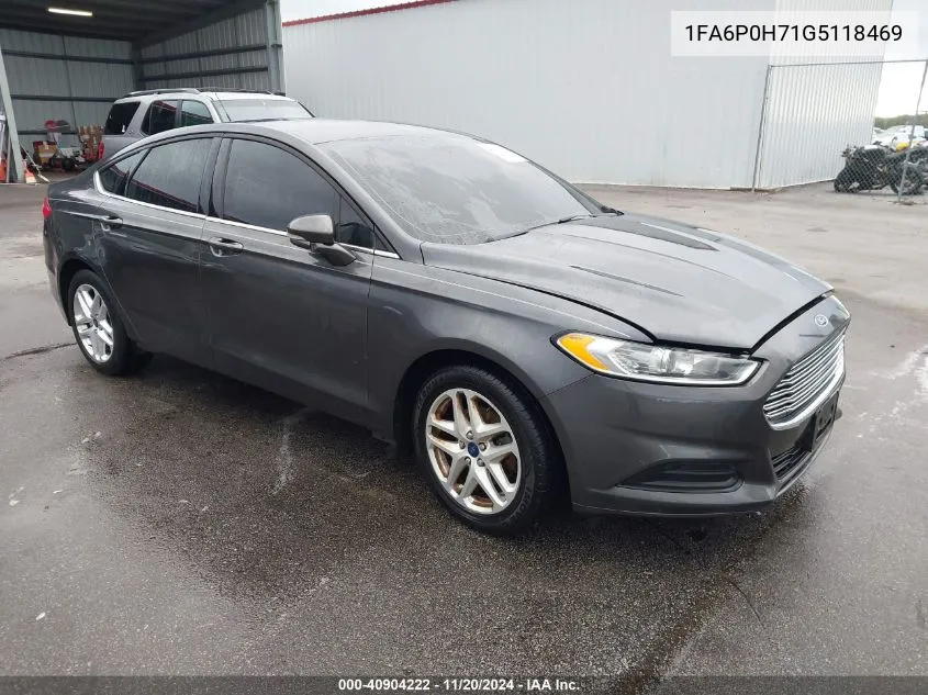 2016 Ford Fusion Se VIN: 1FA6P0H71G5118469 Lot: 40904222