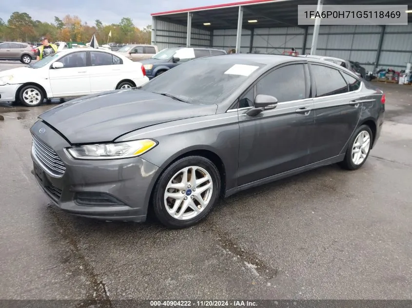 2016 Ford Fusion Se VIN: 1FA6P0H71G5118469 Lot: 40904222