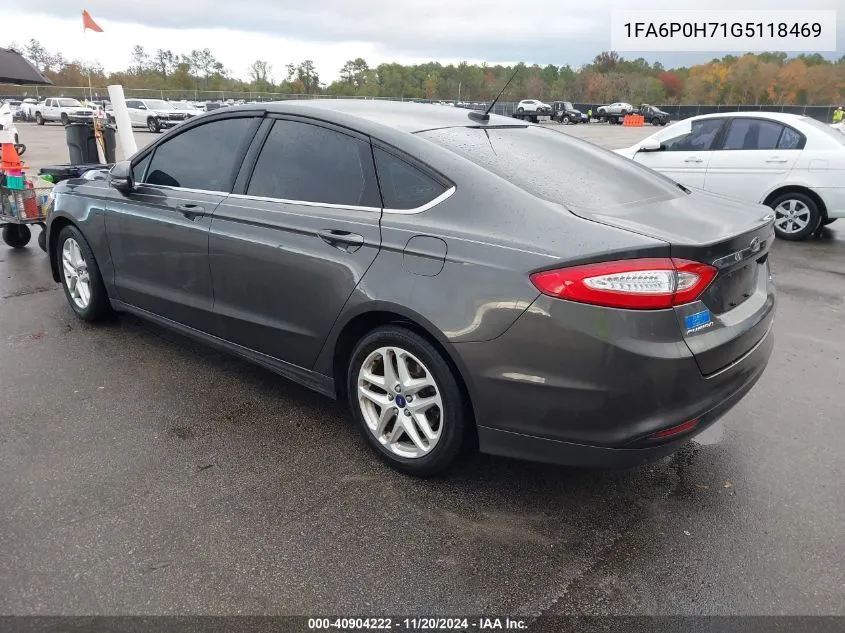 2016 Ford Fusion Se VIN: 1FA6P0H71G5118469 Lot: 40904222