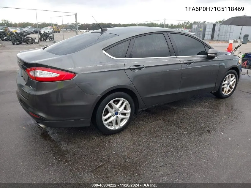 2016 Ford Fusion Se VIN: 1FA6P0H71G5118469 Lot: 40904222