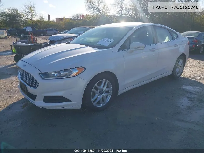 2016 Ford Fusion Se VIN: 1FA6P0H77G5126740 Lot: 40913880