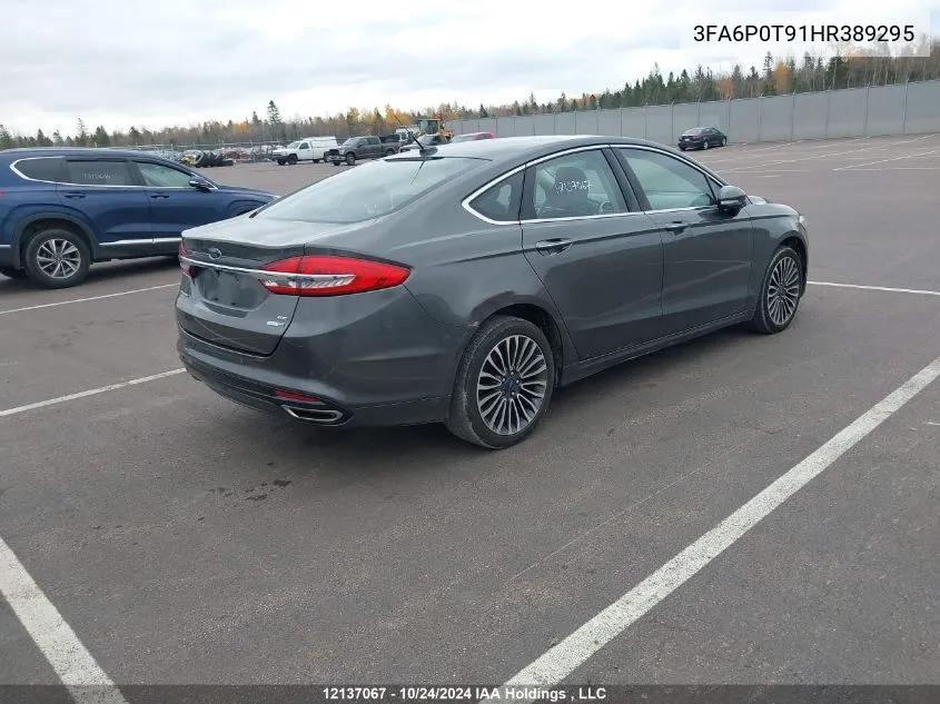 2017 Ford Fusion Se VIN: 3FA6P0T91HR389295 Lot: 12137067