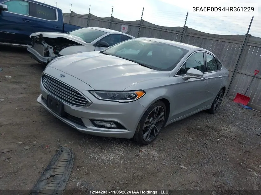 2017 Ford Fusion Titanium VIN: 3FA6P0D94HR361229 Lot: 12144203