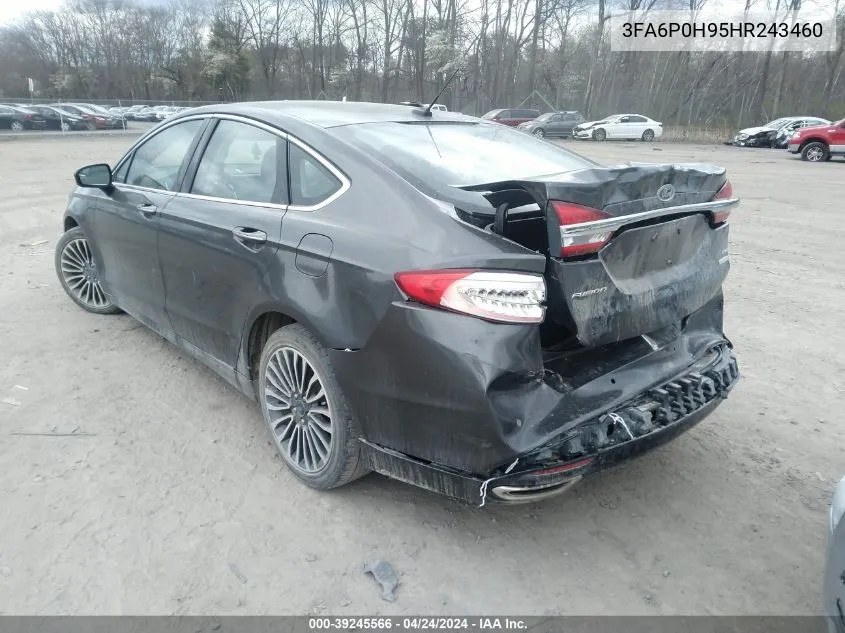 2017 Ford Fusion Se VIN: 3FA6P0H95HR243460 Lot: 39245566