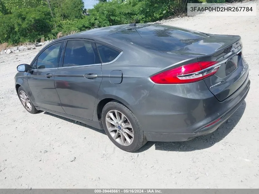 2017 Ford Fusion Se VIN: 3FA6P0HD2HR267784 Lot: 39445661