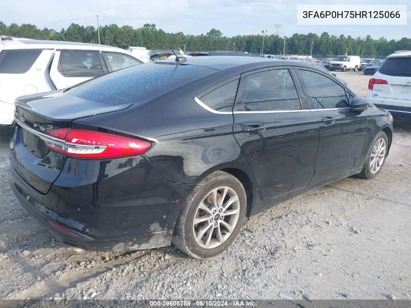 2017 Ford Fusion Se VIN: 3FA6P0H75HR125066 Lot: 39605759