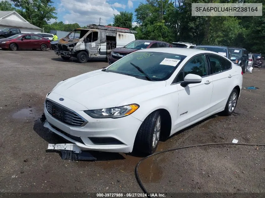 2017 Ford Fusion Hybrid Se VIN: 3FA6P0LU4HR238164 Lot: 39727988