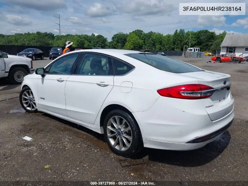 2017 Ford Fusion Hybrid Se VIN: 3FA6P0LU4HR238164 Lot: 39727988