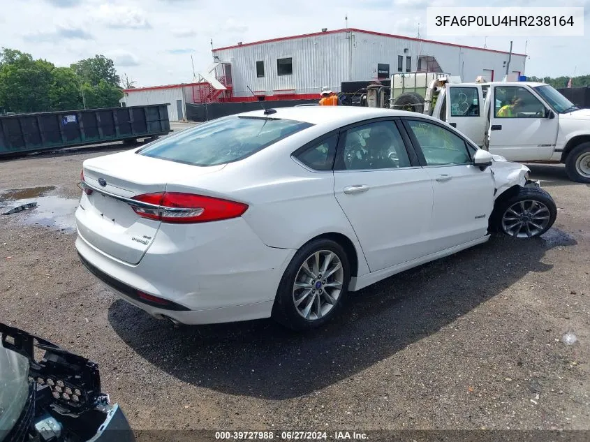 2017 Ford Fusion Hybrid Se VIN: 3FA6P0LU4HR238164 Lot: 39727988