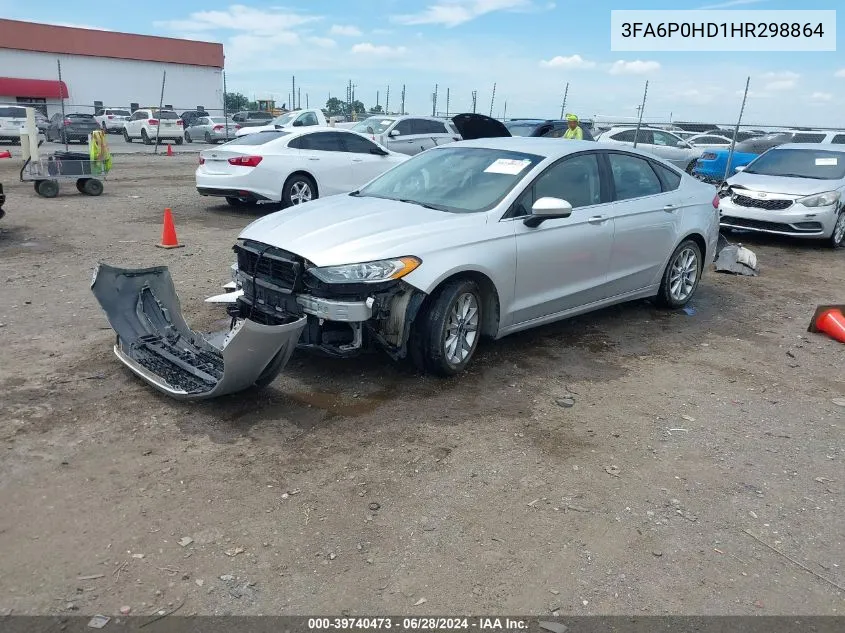 2017 Ford Fusion Se VIN: 3FA6P0HD1HR298864 Lot: 39740473