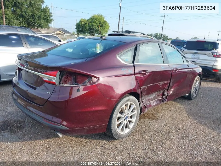 3FA6P0H77HR283604 2017 Ford Fusion Se