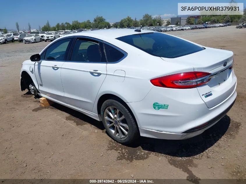 3FA6P0PUXHR379931 2017 Ford Fusion Energi Se Luxury