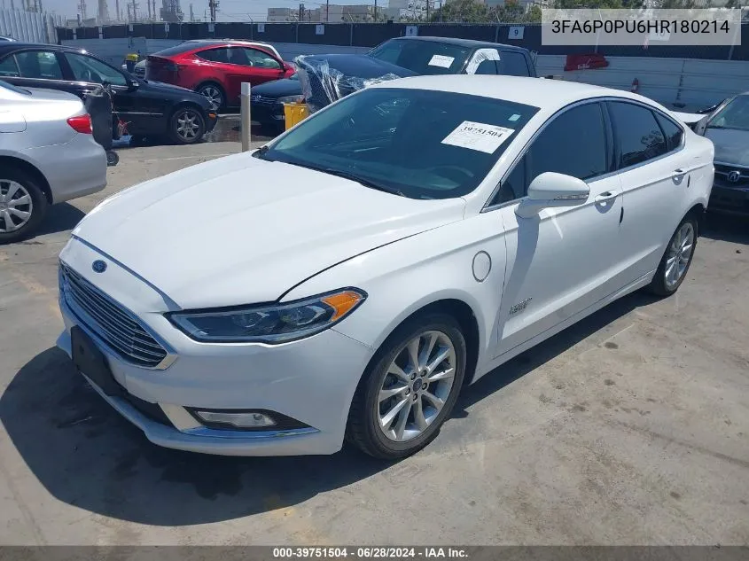 3FA6P0PU6HR180214 2017 Ford Fusion Energi Se Luxury