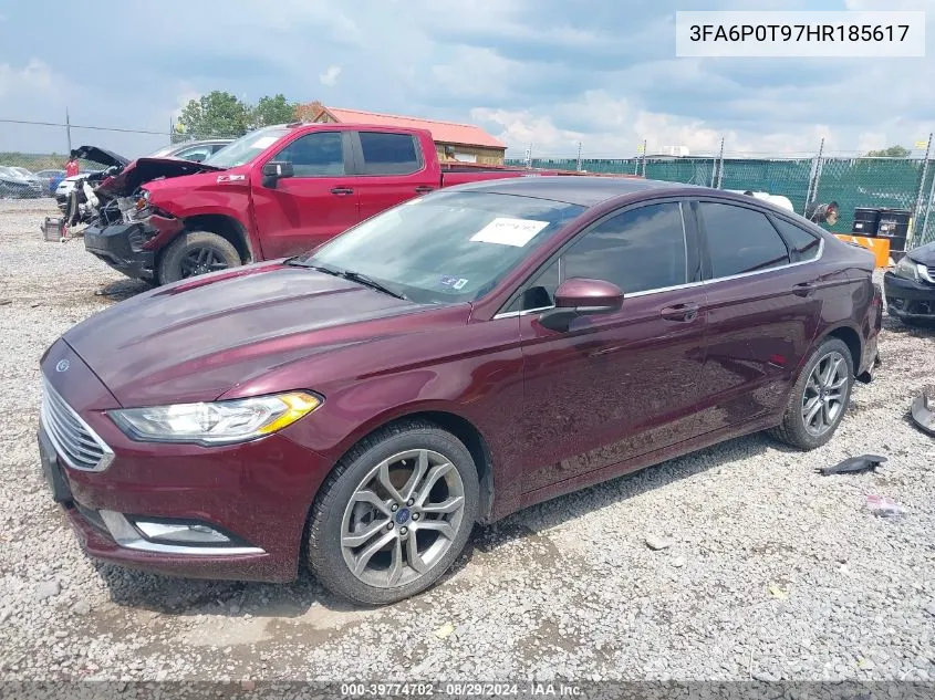 2017 Ford Fusion Se VIN: 3FA6P0T97HR185617 Lot: 39774702