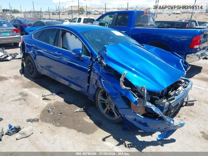 2017 Ford Fusion Sport VIN: 3FA6P0VP5HR398514 Lot: 39790390