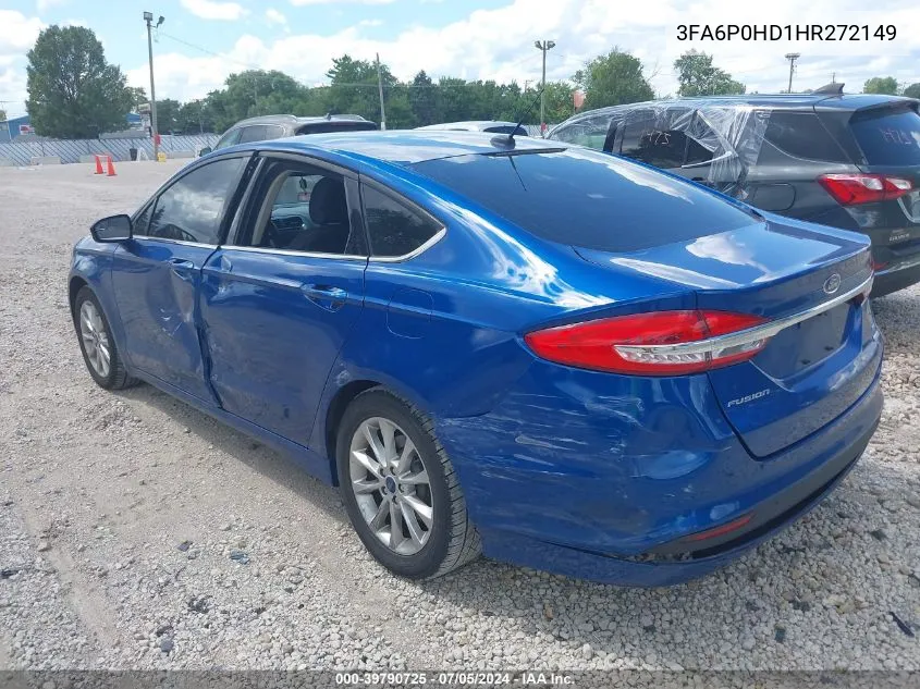 2017 Ford Fusion Se VIN: 3FA6P0HD1HR272149 Lot: 39790725