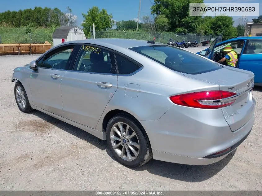 2017 Ford Fusion Se VIN: 3FA6P0H75HR390683 Lot: 39809152