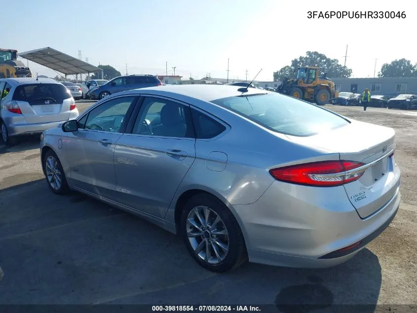 2017 Ford Fusion Energi Se Luxury VIN: 3FA6P0PU6HR330046 Lot: 39818554