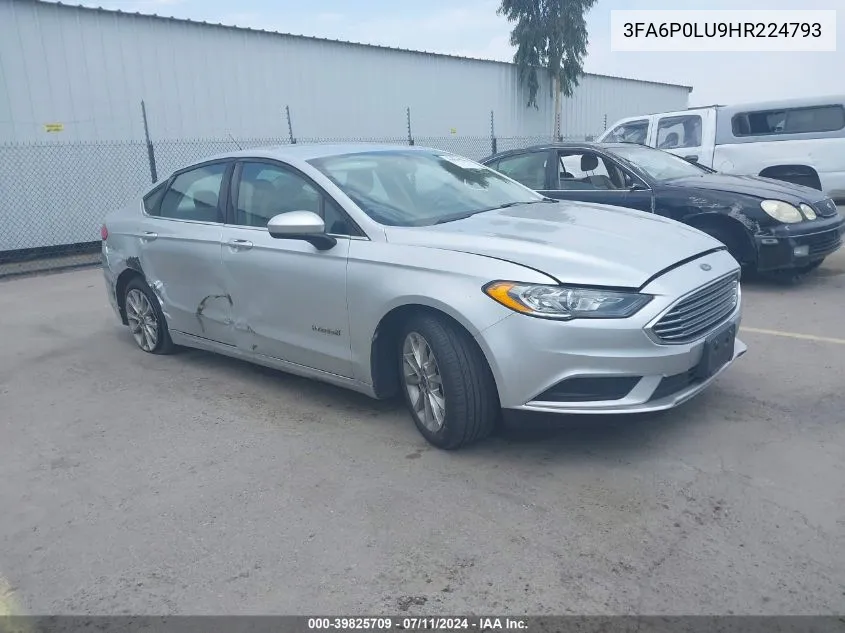 2017 Ford Fusion Hybrid Se VIN: 3FA6P0LU9HR224793 Lot: 39825709