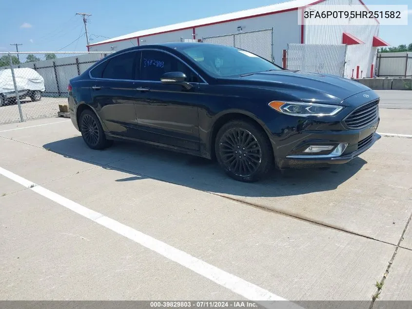 2017 Ford Fusion Se VIN: 3FA6P0T95HR251582 Lot: 39829803