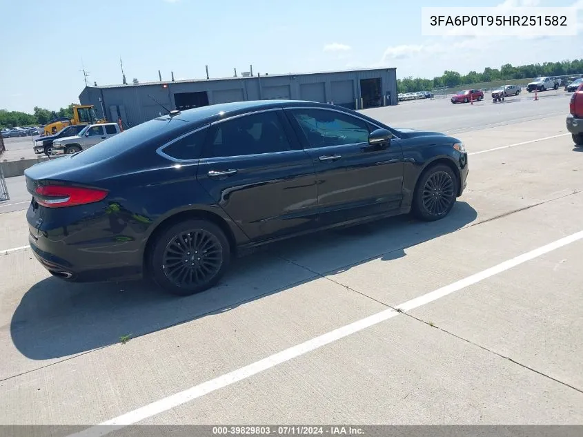 2017 Ford Fusion Se VIN: 3FA6P0T95HR251582 Lot: 39829803