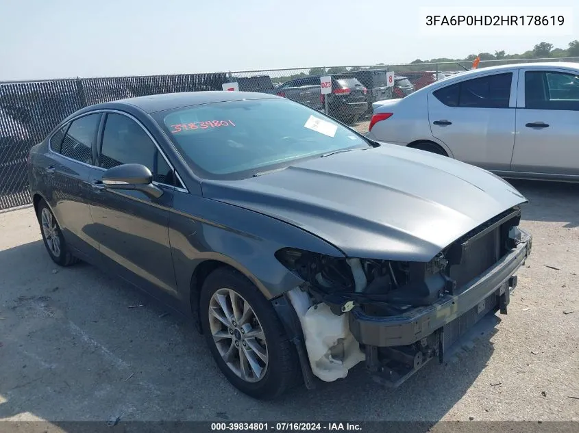 3FA6P0HD2HR178619 2017 Ford Fusion Se