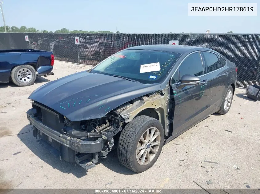 3FA6P0HD2HR178619 2017 Ford Fusion Se