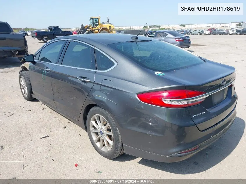 3FA6P0HD2HR178619 2017 Ford Fusion Se