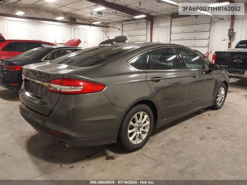 2017 Ford Fusion S VIN: 3FA6P0G71HR162052 Lot: 39835939