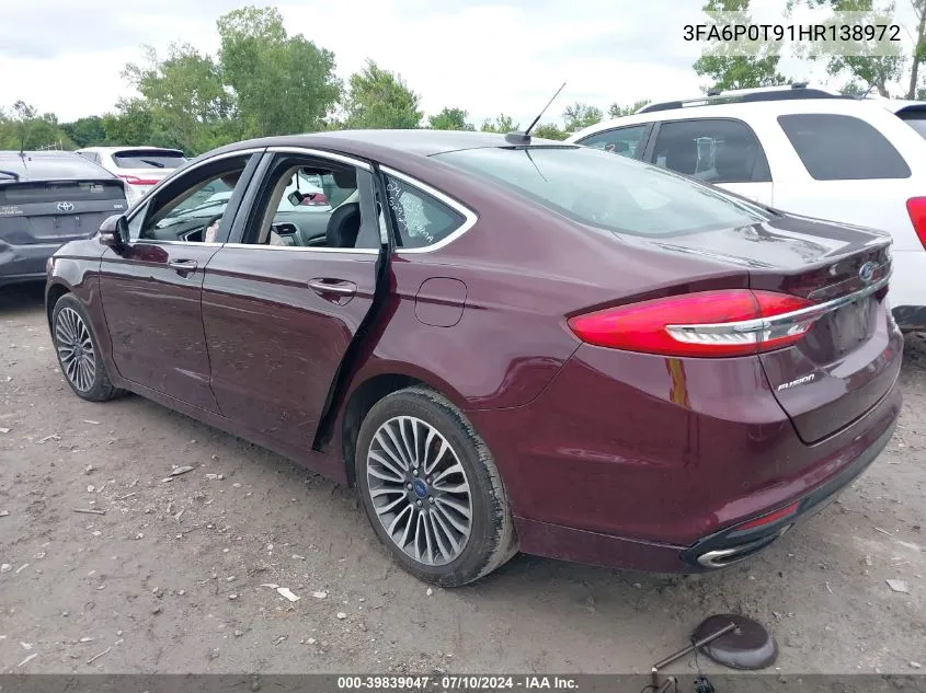 3FA6P0T91HR138972 2017 Ford Fusion Se