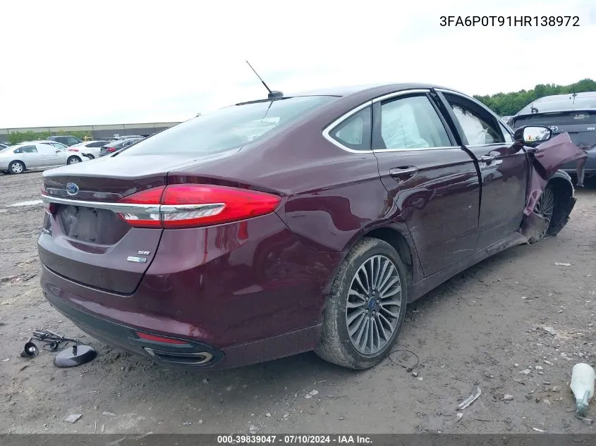 3FA6P0T91HR138972 2017 Ford Fusion Se