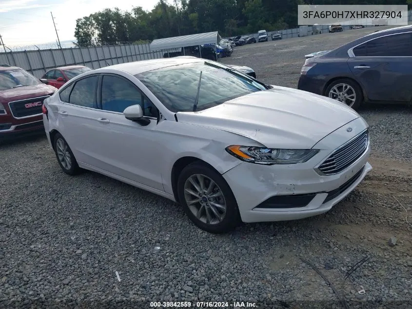 2017 Ford Fusion Se VIN: 3FA6P0H7XHR327904 Lot: 39842559