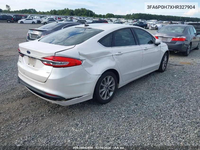 2017 Ford Fusion Se VIN: 3FA6P0H7XHR327904 Lot: 39842559