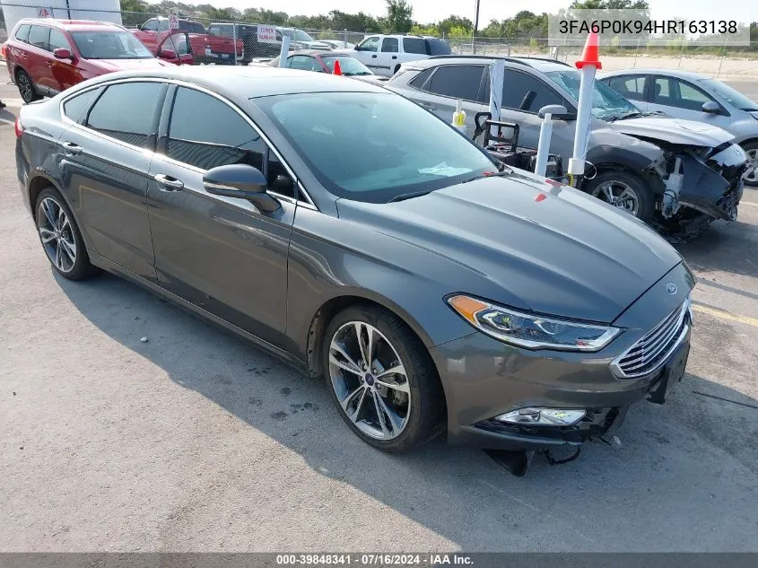 3FA6P0K94HR163138 2017 Ford Fusion Titanium