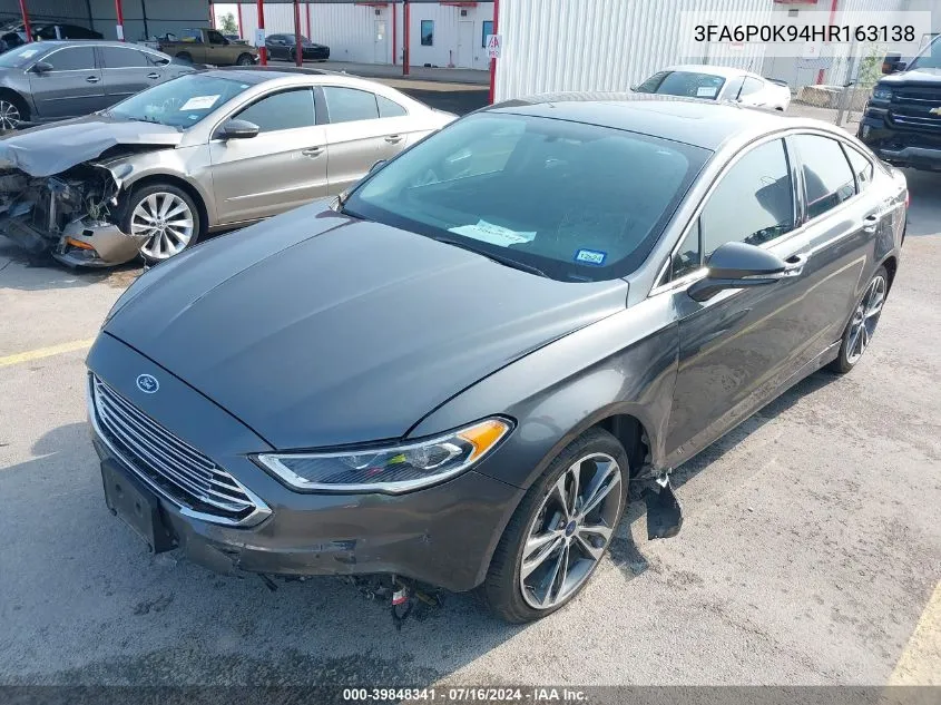 3FA6P0K94HR163138 2017 Ford Fusion Titanium