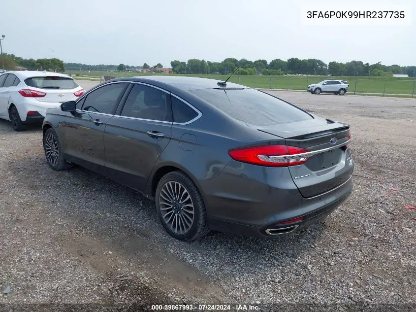 2017 Ford Fusion Titanium VIN: 3FA6P0K99HR237735 Lot: 39867993