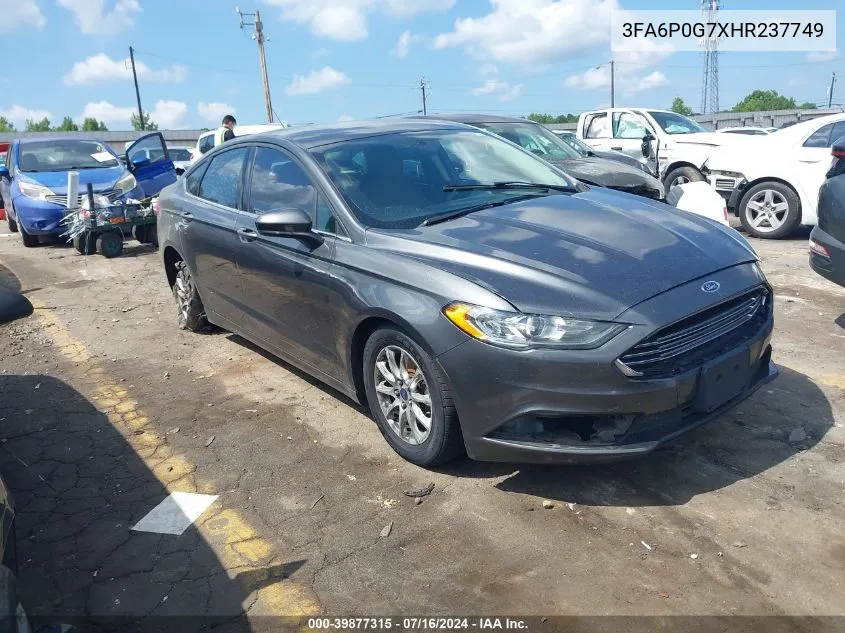 2017 Ford Fusion S VIN: 3FA6P0G7XHR237749 Lot: 39877315