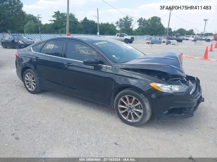 2017 Ford Fusion Se VIN: 3FA6P0H75HR411483 Lot: 39890660