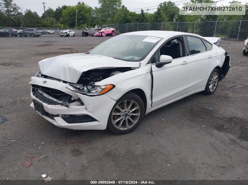 3FA6P0H7XHR212610 2017 Ford Fusion Se