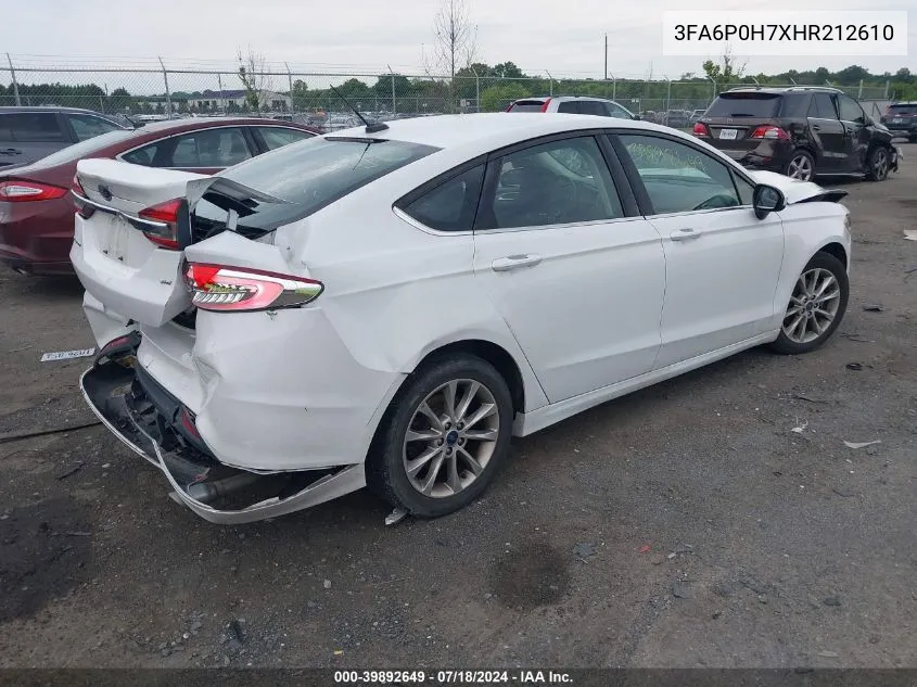 3FA6P0H7XHR212610 2017 Ford Fusion Se