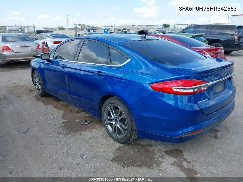 2017 Ford Fusion Se VIN: 3FA6P0H78HR342563 Lot: 39901650