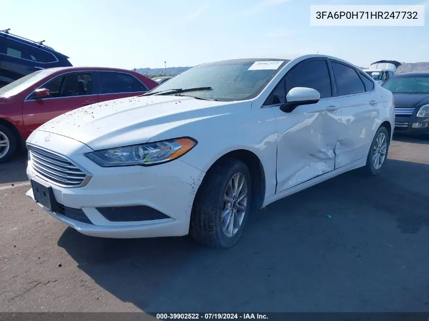 2017 Ford Fusion Se VIN: 3FA6P0H71HR247732 Lot: 39902522