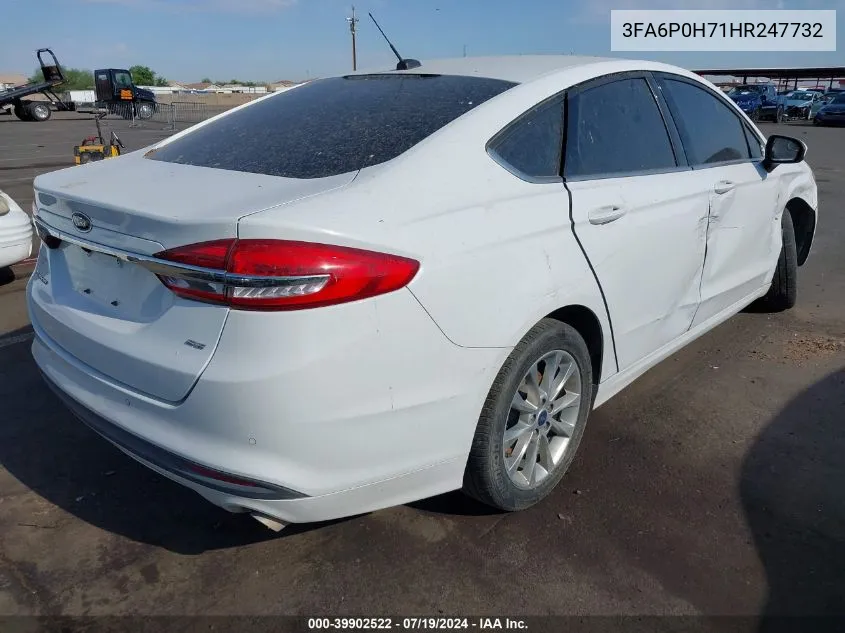 2017 Ford Fusion Se VIN: 3FA6P0H71HR247732 Lot: 39902522