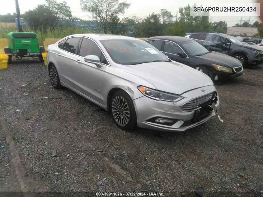 3FA6P0RU2HR250434 2017 Ford Fusion Hybrid Titanium