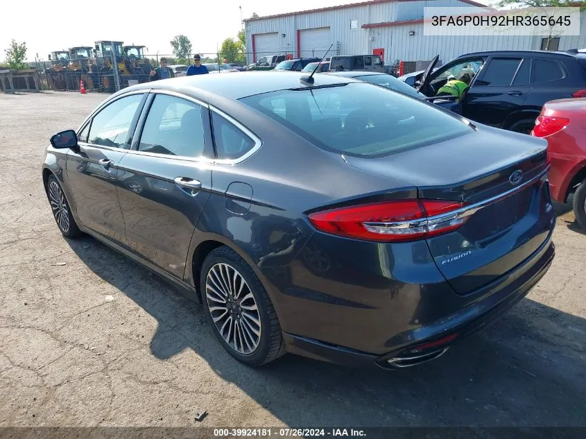 3FA6P0H92HR365645 2017 Ford Fusion Se