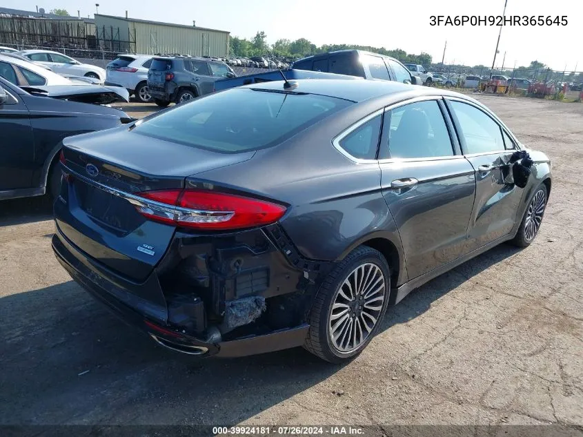 3FA6P0H92HR365645 2017 Ford Fusion Se