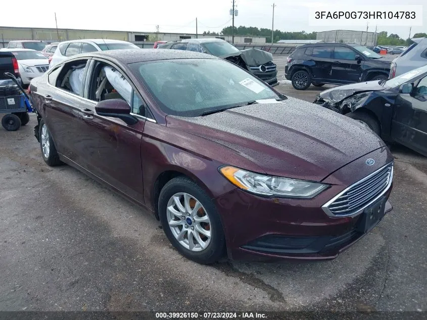 3FA6P0G73HR104783 2017 Ford Fusion S