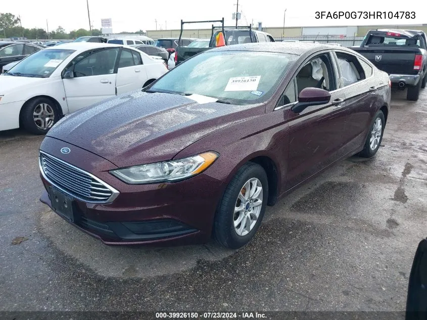 3FA6P0G73HR104783 2017 Ford Fusion S