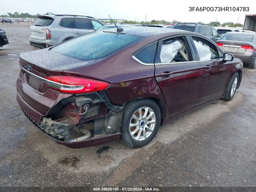 3FA6P0G73HR104783 2017 Ford Fusion S