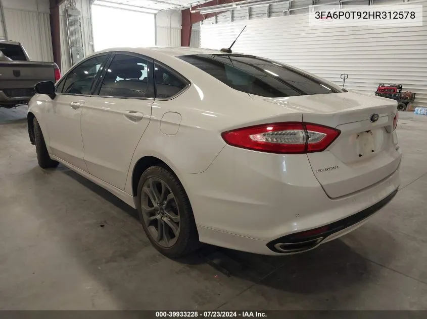 3FA6P0T92HR312578 2017 Ford Fusion Se